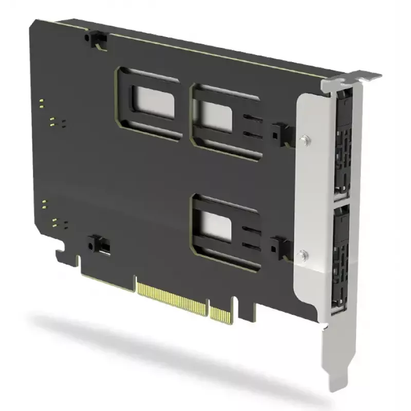 Icy Dock ExpressSlot Elite MB842M5P-B adaptador con 2 bahías extraíbles para SSD M.2 NVMe, PCIe 5.0 x8
