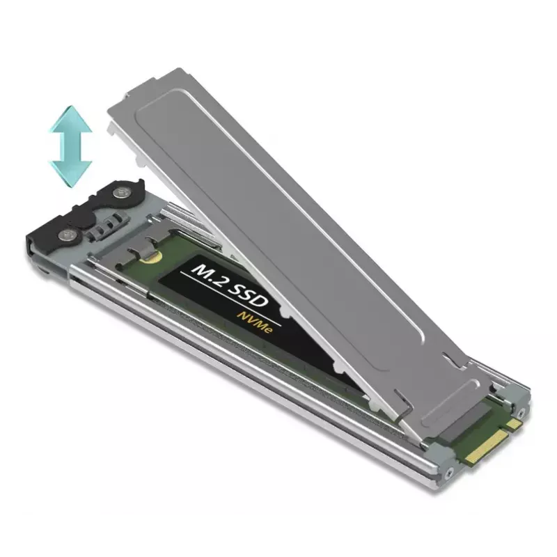 Icy Dock ExpressSlot Elite MB842M5P-B adaptador con 2 bahías extraíbles para SSD M.2 NVMe, PCIe 5.0 x8