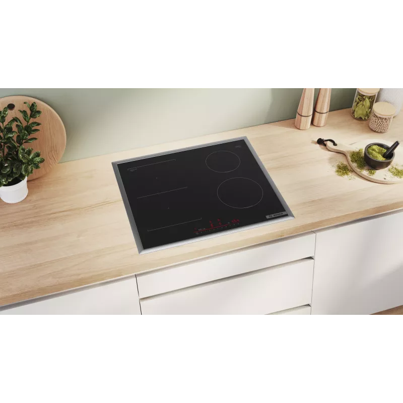 Placa de cocina Bosch Serie 6 PVS645HB1E negra de empotrar 60 cm placa de inducción por zonas 4 zona(s)