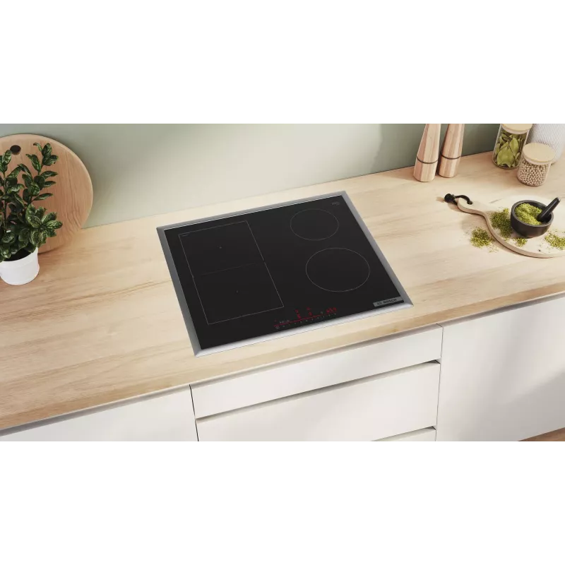 Placa de cocina Bosch Serie 6 PVS64RHB1E negra de empotrar 60 cm placa de inducción por zonas 4 zona(s)