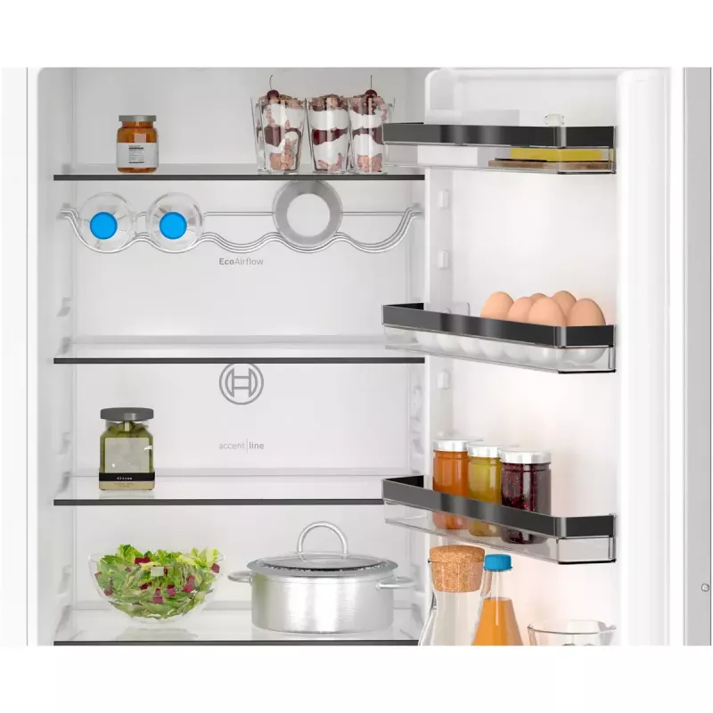 Frigorífico-congelador combinado integrable Bosch Serie 4 KIN96VFD0 — 290 l totales (215 l frigorífico / 75 l congelador), NoFrost, congelador abajo, puerta reversible