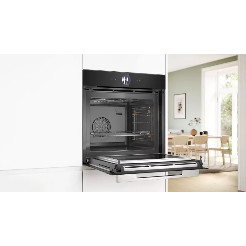 Horno integrable Bosch Serie 8 HMG7361B1, 67 L, 3600 W, negro, control táctil