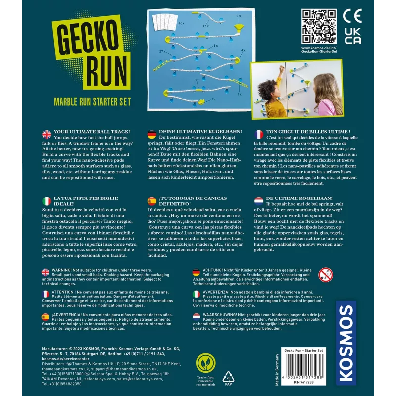 Kosmos Gecko Run pista de canicas set de inicio V1 (44312902), a partir de 8 años