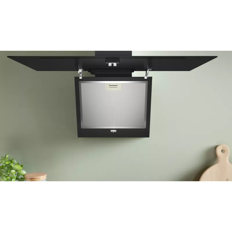 Campana extractora Bosch DWK85DK60, campana integrable de libre instalación, negra, 80 cm de ancho