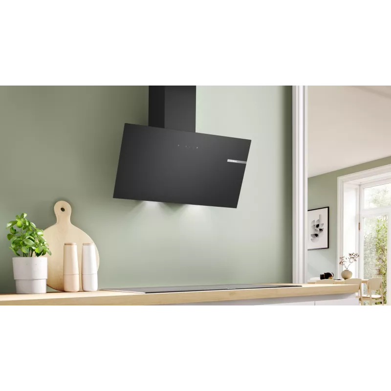 Campana extractora Bosch DWK85DK60, campana integrable de libre instalación, negra, 80 cm de ancho
