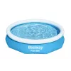 Bestway Fast Set piscina redonda inflable set 3,05 m x 66 cm, 3200 L, piscina inflable, niños y adultos, azul, blanco, 9,26 kg