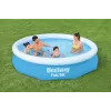 Bestway Fast Set piscina redonda inflable set 3,05 m x 66 cm, 3200 L, piscina inflable, niños y adultos, azul, blanco, 9,26 kg