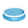 Bestway Fast Set piscina redonda inflable set 3,05 m x 66 cm, 3200 L, piscina inflable, niños y adultos, azul, blanco, 9,26 kg