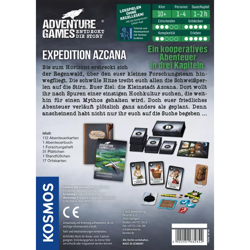 Kosmos Adventure Games - Expedition Azcana Juego de mesa viajes/aventura