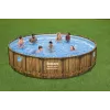 Bestway 56977 Piscina desmontable con estructura de acero redonda 23062 L marrón