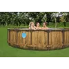 Bestway 56977 Piscina desmontable con estructura de acero redonda 23062 L marrón