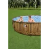 Bestway 56977 Piscina desmontable con estructura de acero redonda 23062 L marrón