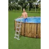 Bestway 56977 Piscina desmontable con estructura de acero redonda 23062 L marrón