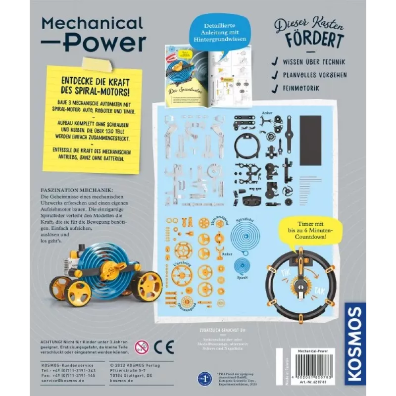 Kosmos Mechanical Power, robot, ingeniería, 8 años, multicolor