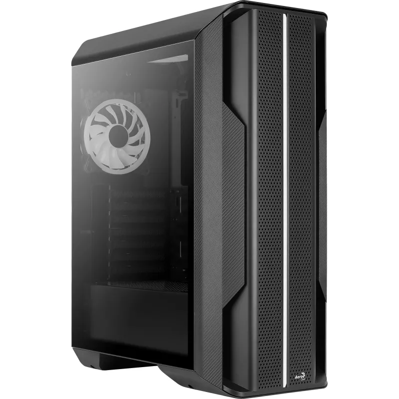 Aerocool Splinter Duo-G-BK-v1 caja ATX Mid Tower, cristal templado, negro