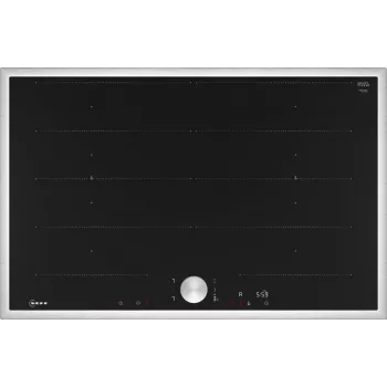 Neff T68STY4L0 Placa de cocina negra, acero inoxidable de encastre 80 cm placa de inducción por zonas 4 zona(s)