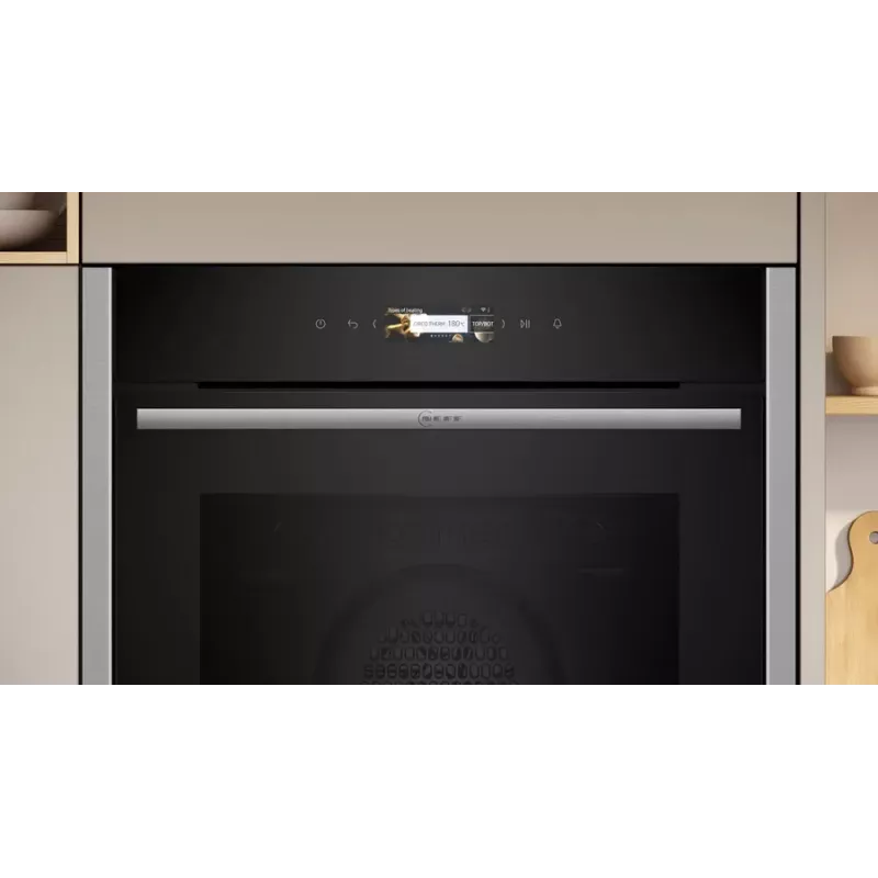 Neff N 70 B24CR71N0 Horno 71 L Negro, acero inoxidable