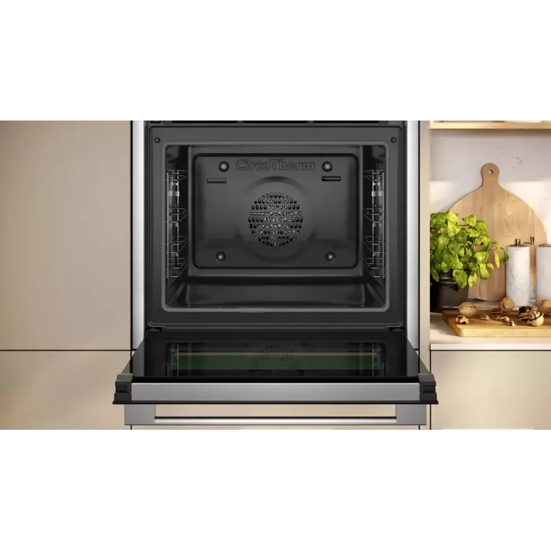 Neff N 70 B24CR71N0 Horno 71 L Negro, acero inoxidable