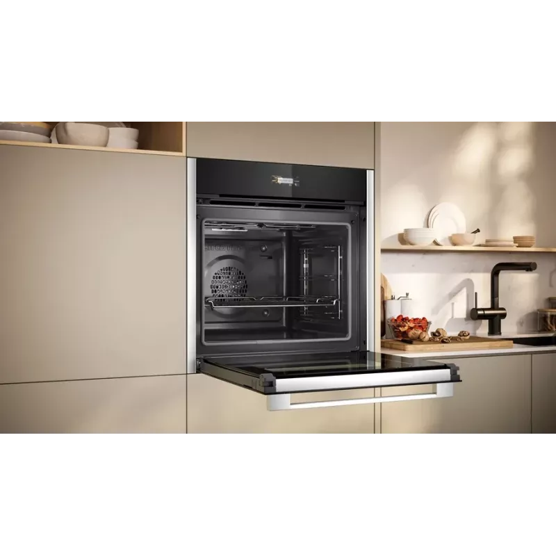Neff N 70 B24CR71N0 Horno 71 L Negro, acero inoxidable
