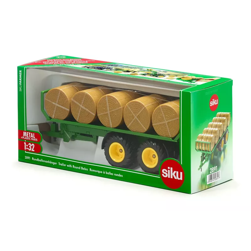 Modelo de camión/remolque Siku Remolque para balas redondas 2891 verde
