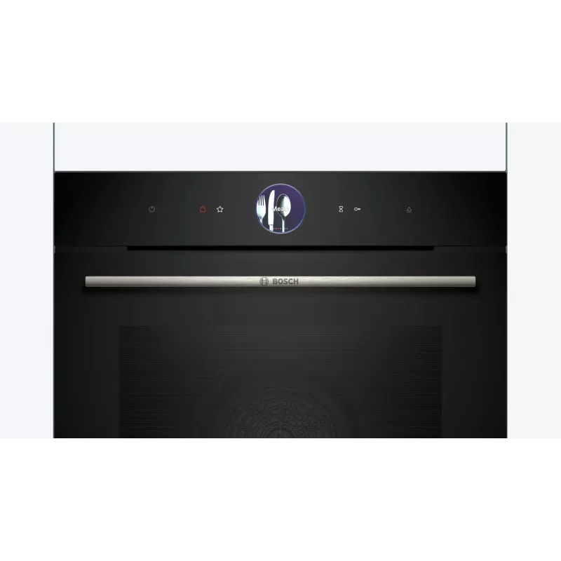 Bosch Serie 8 HRG7764B1 horno encastrable, 60 cm, 71 l, A+, vapor, AirFry, pirólisis, Home Connect, negro