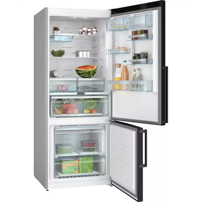 Bosch Serie 6 KGN76AXDR Frigorífico-congelador combinado, independiente, 526 L, Negro