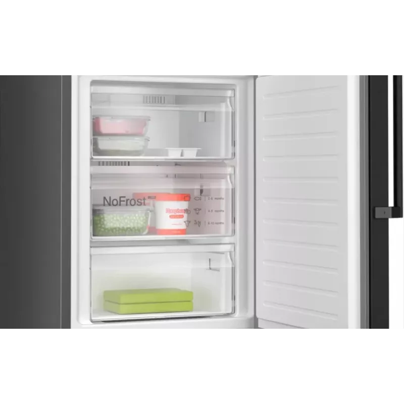 Bosch Serie 4 KGN39OXBT Frigorífico-congelador combinado independiente 363 L Negro