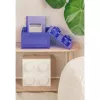 Caja de almacenamiento Room Copenhagen LEGO Storage Brick 4 Top Lid Glitter — lila/transparente