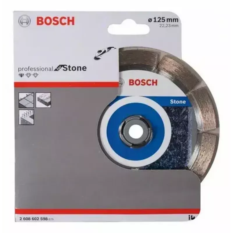 Bosch Standard for Stone disco de corte de diamante, 125 x 22,23 mm, 2608602598