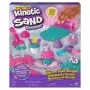 Kinetic Sand Shimmer, set de juego de pastelería unicornio, 16 oz (turquesa brillante y rosa neón), 8 herramientas de unicornio, juguete sensorial para niños a partir de 3 años
