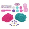 Kinetic Sand Shimmer, set de juego de pastelería unicornio, 16 oz (turquesa brillante y rosa neón), 8 herramientas de unicornio, juguete sensorial para niños a partir de 3 años