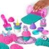 Kinetic Sand Shimmer, set de juego de pastelería unicornio, 16 oz (turquesa brillante y rosa neón), 8 herramientas de unicornio, juguete sensorial para niños a partir de 3 años