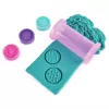 Kinetic Sand Shimmer, set de juego de pastelería unicornio, 16 oz (turquesa brillante y rosa neón), 8 herramientas de unicornio, juguete sensorial para niños a partir de 3 años
