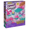 Kinetic Sand Shimmer, set de juego de pastelería unicornio, 16 oz (turquesa brillante y rosa neón), 8 herramientas de unicornio, juguete sensorial para niños a partir de 3 años