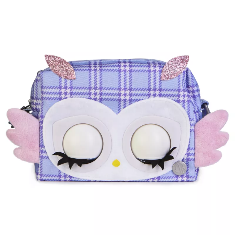 Purse Pets, Print Perfect Hoot Couture Owl, juguete interactivo y bolso con más de 30 sonidos y reacciones, juguete para niñas a partir de 5 años