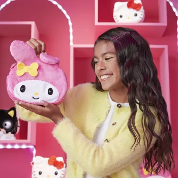 Purse Pets, Sanrio Hello Kitty and Friends, My Melody mascota interactiva de juguete y bolso con más de 30 sonidos y reacciones, juguete para niñas