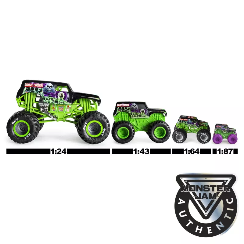 Monster Jam, set Charged Beasts, oficial, Dragon, Octon8er, Jurassic Attack, monster trucks de fundición a escala 1:64, juguete para niños y niñas a partir de 3 años