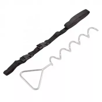 Set de anclajes para trampolín HUDORA 65011 acero negro plata