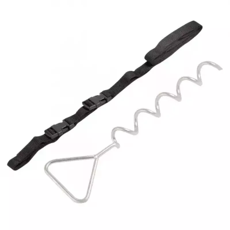 Set de anclajes para trampolín HUDORA 65011 acero negro plata