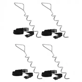 Set de anclajes para trampolín HUDORA 65011 acero negro plata