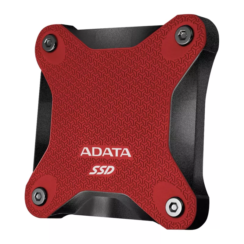 SSD externo ADATA SD620 512 GB, USB 3.2 Gen 2 Micro-USB B, rojo, carcasa de silicona