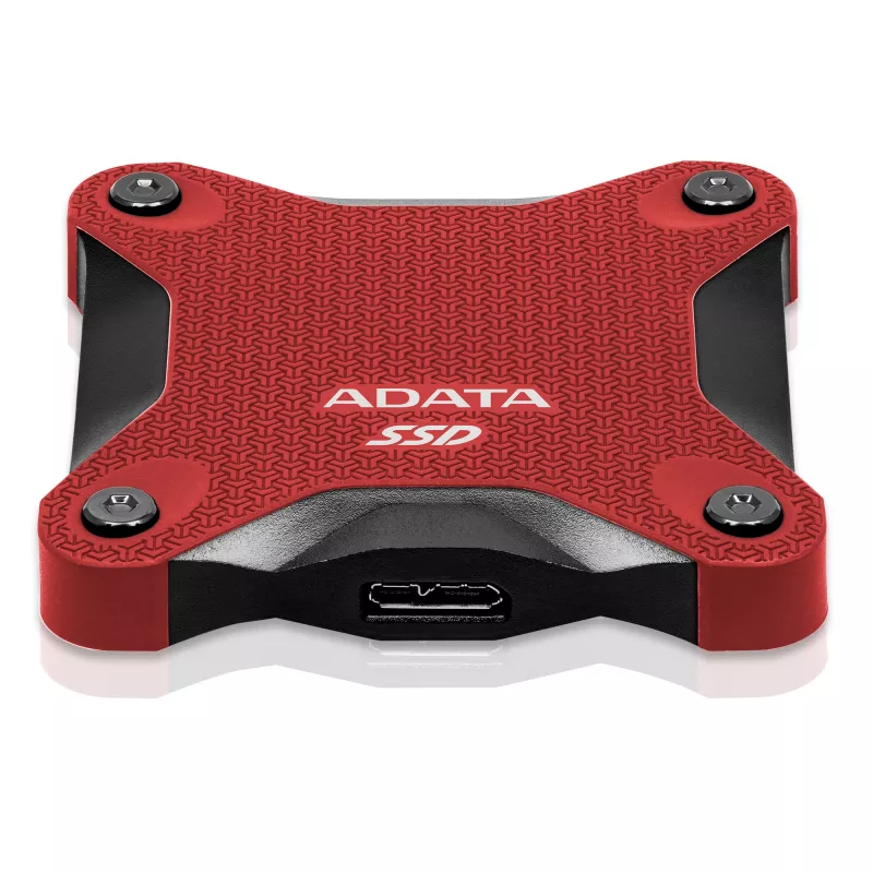 SSD externo ADATA SD620 512 GB, USB 3.2 Gen 2 Micro-USB B, rojo, carcasa de silicona