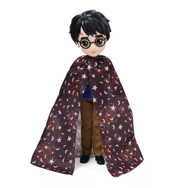 Wizarding World Harry Potter, set de regalo de muñecos Harry Potter de 8 inch con capa de invisibilidad y 5 accesorios, juguete infantil a partir de 6 años