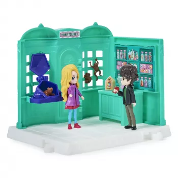 Wizarding World Harry Potter, tienda de dulces Honeydukes Magical Minis con 2 figuras exclusivas y 5 accesorios, juguete infantil a partir de 6 años