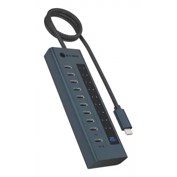 Hub USB icybox IB-HUB1450-C31 — 10 puertos, USB 3.2