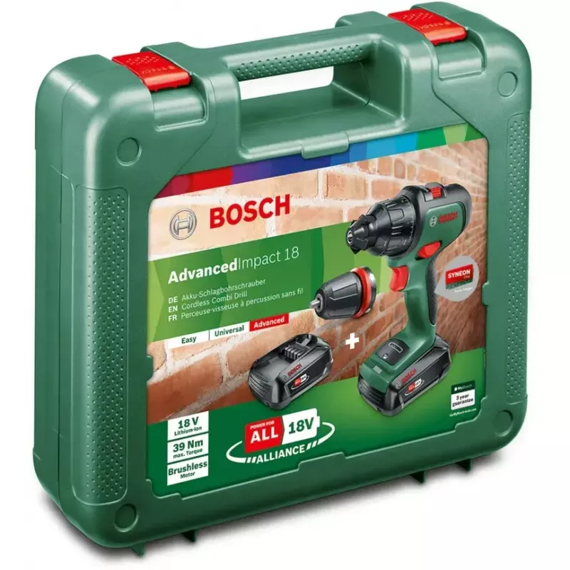 Taladro percutor atornillador a batería Bosch AdvancedImpact 18