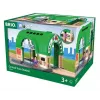 BRIO World 33649 Estación central con máquina expendedora de billetes, Verde/Gris
