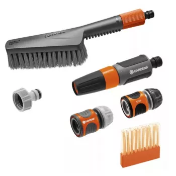 Boquilla de agua de jardín Gardena 18862-20 negra gris naranja ancho 302 mm profundidad 71 mm alto 103 mm