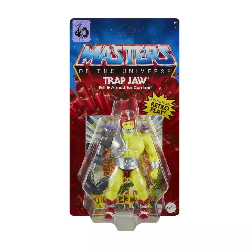 Figura de acción Mattel Masters of the Universe Origins Trap Jaw 6+