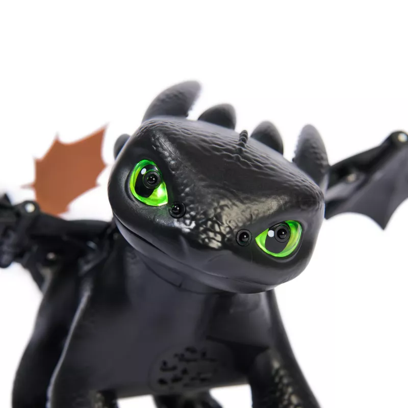 Figura interactiva de dragón Desdentao con efectos de luz y sonido — Spin Master Cómo entrenar a tu dragón